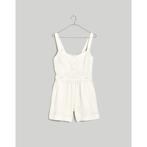 Madewell Modular Sleeveless Romper in Lighthouse - Picture 3 of 9
